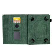 For 7 inch Tablets Peony Butterfly Embossed Leather Tablet Case(Green)