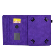 For 7 inch Tablets Peony Butterfly Embossed Leather Tablet Case(Purple)