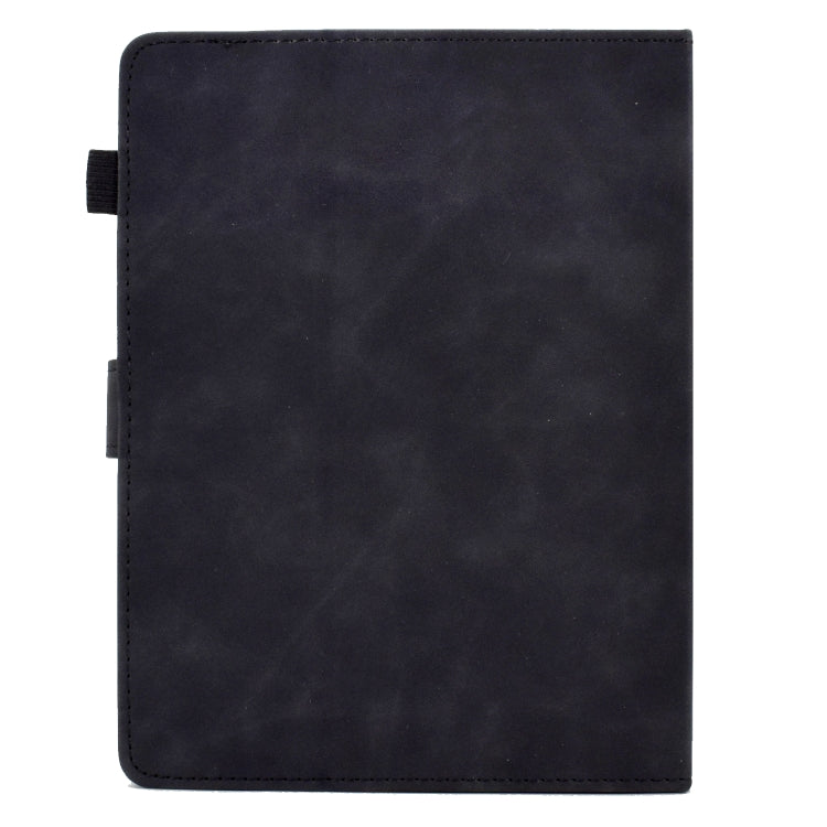 For 8 inch Tablets Peony Butterfly Embossed Leather Tablet Case(Black)