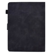 For 8 inch Tablets Peony Butterfly Embossed Leather Tablet Case(Black)