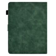 For 10 inch Tablets Peony Butterfly Embossed Leather Tablet Case(Green)