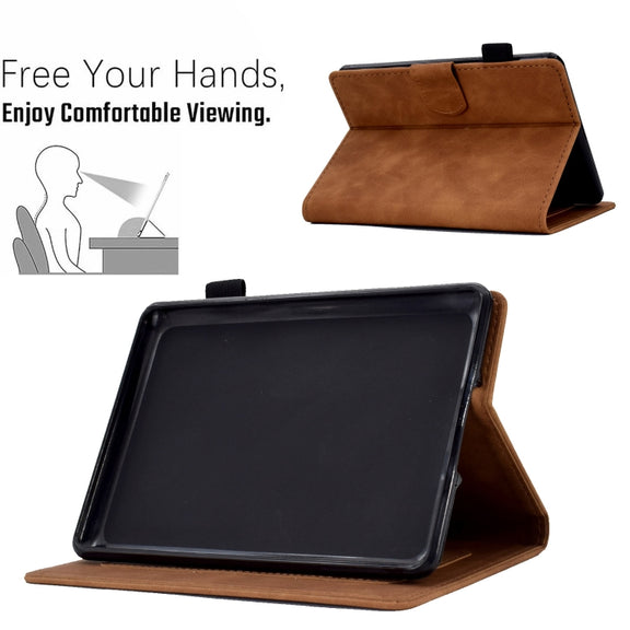 For Amazon Kindle 11th 2022 Peony Butterfly Embossed Leather Smart Tablet Case(Brown)