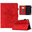 For Amazon Kindle Fire 7 2019/2017/2015 Peony Butterfly Embossed Leather Smart Tablet Case(Red) - Amazon by PMC TechLife | Online Shopping South Africa | PMC TechLife | Buy Now Pay Later Mobicred