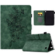 For Amazon Kindle Fire 7 2022 Peony Butterfly Embossed Leather Smart Tablet Case(Green) - Amazon by PMC TechLife | Online Shopping South Africa | PMC TechLife | Buy Now Pay Later Mobicred