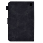 For Amazon Kindle Fire 7 2022 Peony Butterfly Embossed Leather Smart Tablet Case(Black)