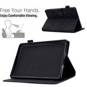 For Amazon Kindle Paperwhite 4/3/2/1 Peony Butterfly Embossed Leather Smart Tablet Case(Black)