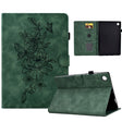 For Lenovo Tab M10 Plus Peony Butterfly Embossed Leather Smart Tablet Case(Green) - Lenovo by PMC TechLife | Online Shopping South Africa | PMC TechLife | Buy Now Pay Later Mobicred