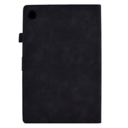 For Lenovo Tab M10 Plus Peony Butterfly Embossed Leather Smart Tablet Case(Black)