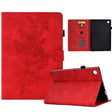 For Lenovo Tab M10 Plus 3rd Gen Peony Butterfly Embossed Leather Smart Tablet Case(Red) - Lenovo by PMC TechLife | Online Shopping South Africa | PMC TechLife | Buy Now Pay Later Mobicred