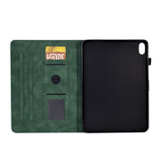 For Lenovo Tab P11 Peony Butterfly Embossed Leather Smart Tablet Case(Green)