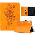 For Lenovo Tab P11 Peony Butterfly Embossed Leather Smart Tablet Case(Khaki) - Lenovo by PMC TechLife | Online Shopping South Africa | PMC TechLife | Buy Now Pay Later Mobicred