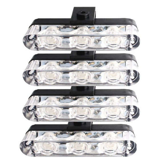 4 in 1 Car 12LEDs Grille Flash Lights Warning Lights with Wireless Remote Control, Color:Red