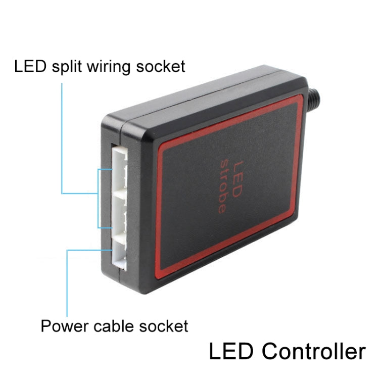 4 in 1 Car 12LEDs Grille Flash Lights Warning Lights with Wireless Remote Control, Color:Red Blue