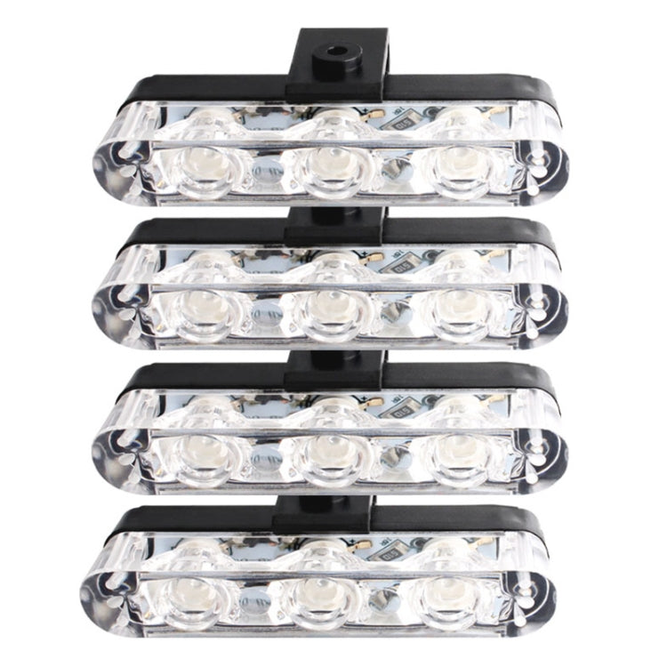 4 in 1 Car 12LEDs Grille Flash Lights Warning Lights with Wireless Remote Control, Color:Yellow White