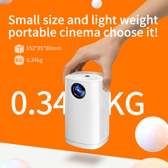 T1 480x360 800 Lumens Portable Mini LED Projector, Specification:UK Plug(White)