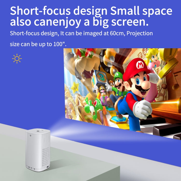 T1 480x360 800 Lumens Portable Mini LED Projector, Specification:US Plug(Blue)