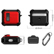 For AirPods 3 Signal Flag Wireless Earphones Case with Security Lock(Red)