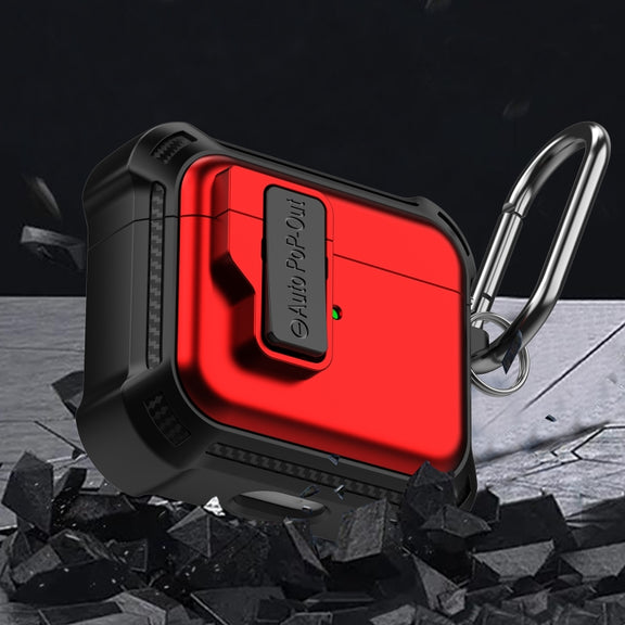 For AirPods 3 Signal Flag Wireless Earphones Case with Security Lock(Black)
