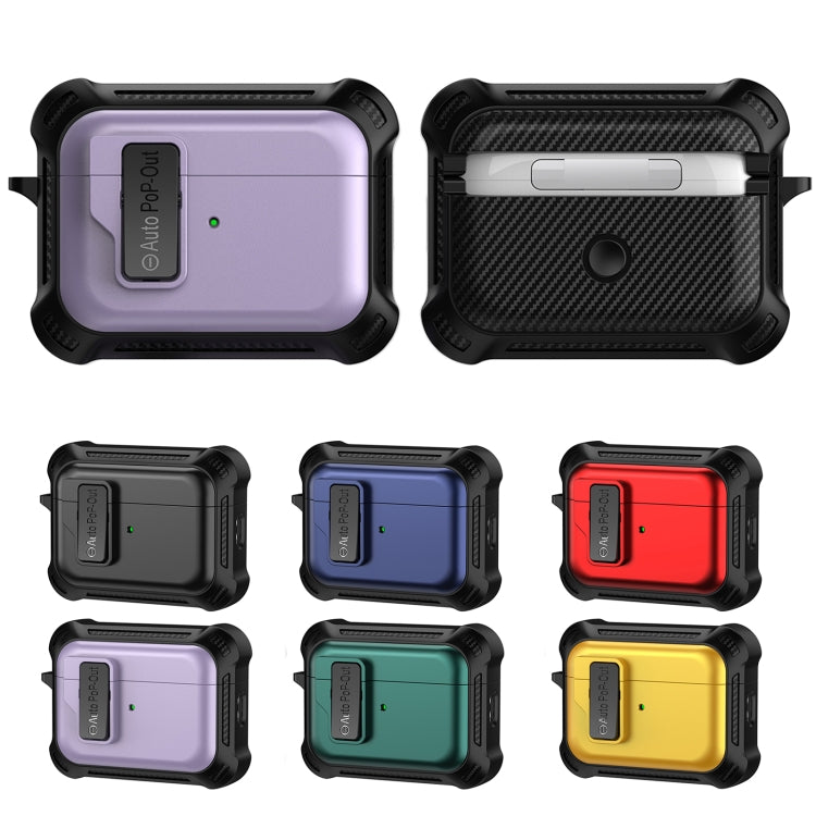 For AirPods Pro 2 Signal Flag Wireless Earphones Case with Security Lock(Blue)
