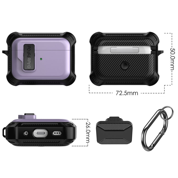 For AirPods Pro 2 Signal Flag Wireless Earphones Case with Security Lock(Black)