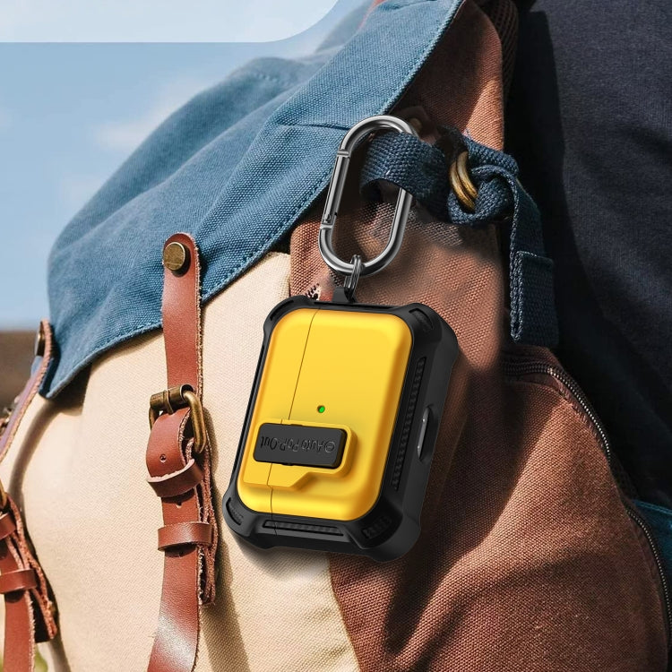 For AirPods Pro Signal Flag Wireless Earphones Case with Security Lock(Yellow)