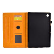 For Huawei MatePad T10 / T10S / Honor Tablet 6 Rhombus Embossed Leather Tablet Case(Khaki)