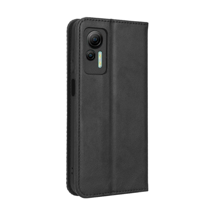 For Ulefone Note 14 Magnetic Buckle Retro Texture Leather Phone Case(Black)