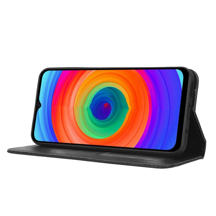 For Ulefone Note 14 Magnetic Buckle Retro Texture Leather Phone Case(Black)
