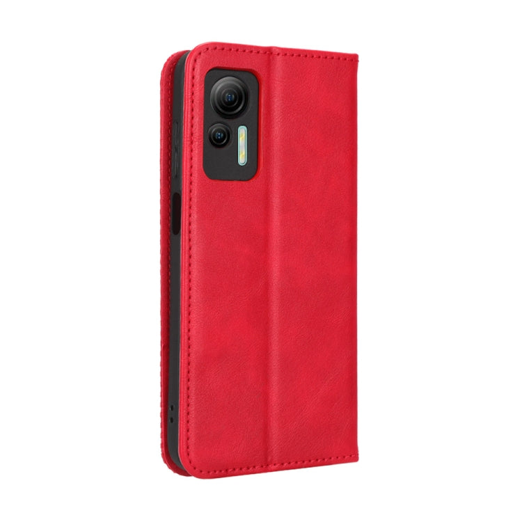 For Ulefone Note 14 Magnetic Buckle Retro Texture Leather Phone Case(Red)