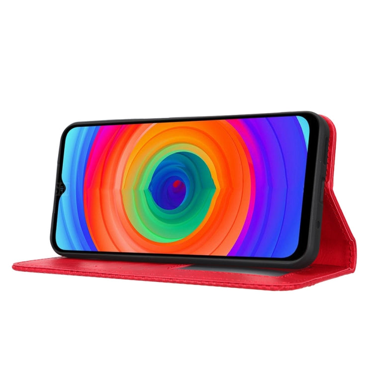 For Ulefone Note 14 Magnetic Buckle Retro Texture Leather Phone Case(Red)