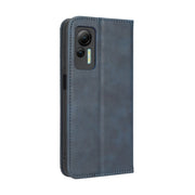 For Ulefone Note 14 Magnetic Buckle Retro Texture Leather Phone Case(Blue)