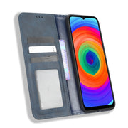 For Ulefone Note 14 Magnetic Buckle Retro Texture Leather Phone Case(Blue)