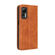 For Ulefone Note 14 Magnetic Buckle Retro Texture Leather Phone Case(Brown)