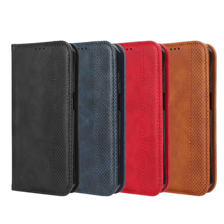 For Ulefone Note 14 Magnetic Buckle Retro Texture Leather Phone Case(Black)
