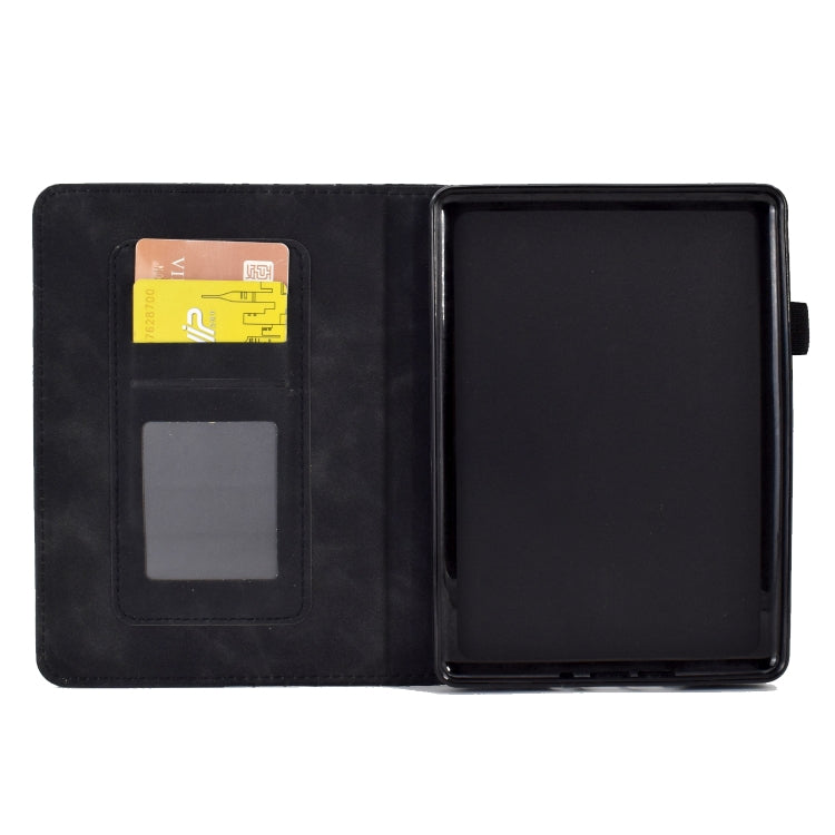 For Amazon Kindle Lite 2022 Rhombus Embossed Leather Tablet Case(Black)