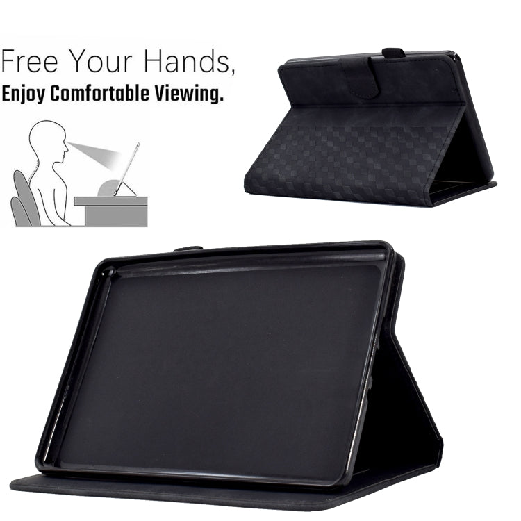 For Amazon Kindle Lite 2022 Rhombus Embossed Leather Tablet Case(Black)