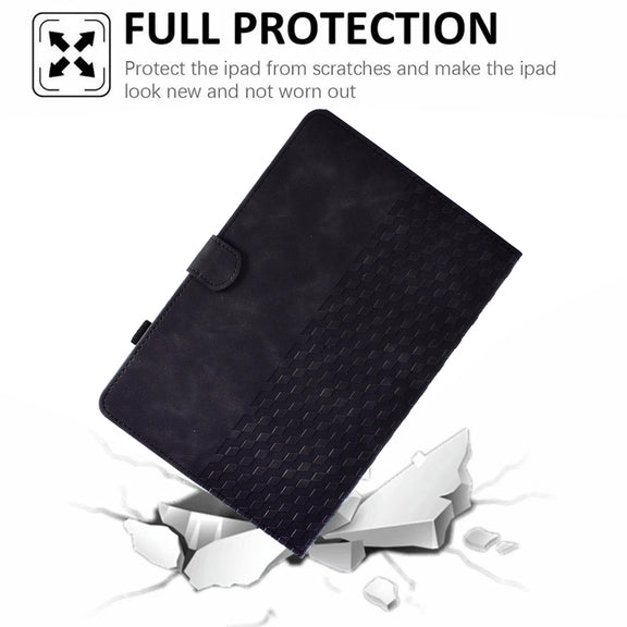 For Amazon Kindle Lite 2022 Rhombus Embossed Leather Tablet Case(Black)