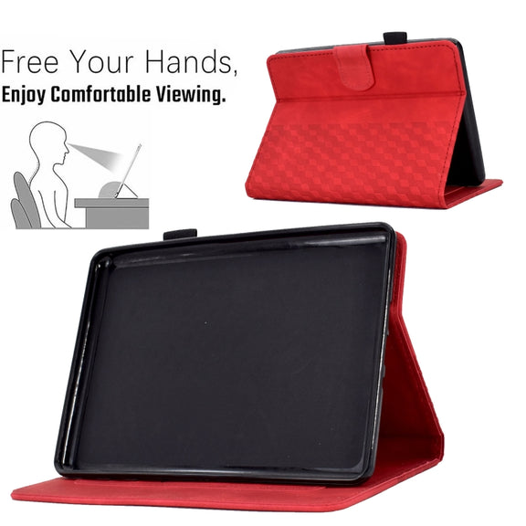 For Amazon Kindle PaperWhite 5 2021 Rhombus Embossed Leather Tablet Case(Red)