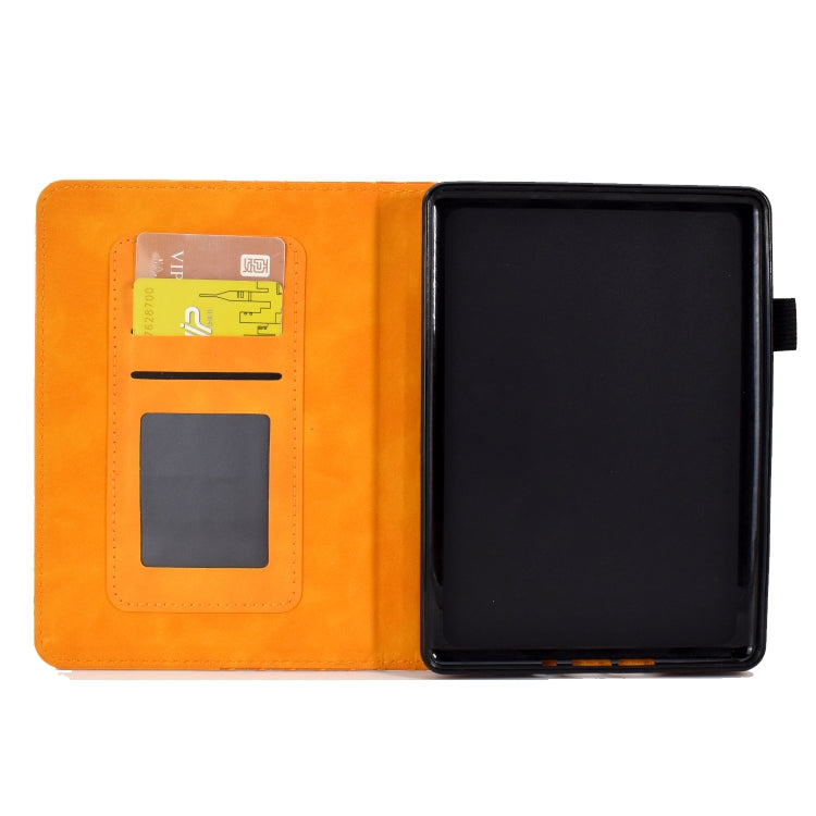For Amazon Kindle PaperWhite 5 2021 Rhombus Embossed Leather Tablet Case(Khaki)