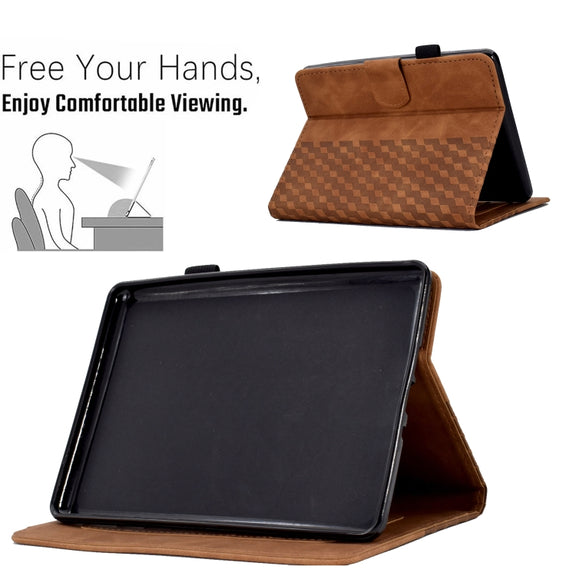 For Amazon Kindle PaperWhite 5 2021 Rhombus Embossed Leather Tablet Case(Brown)
