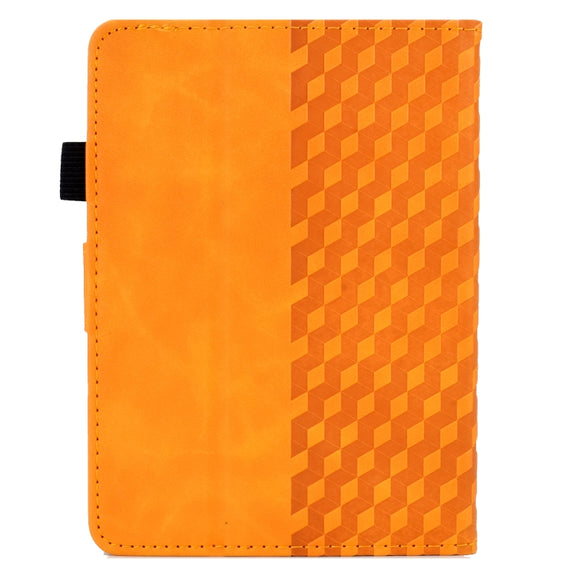 For Amazon Kindle PaperWhite 4 / 3 / 2 / 1 Rhombus Embossed Leather Tablet Case(Khaki)