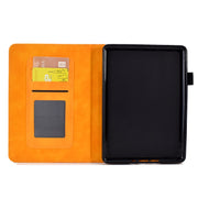 For Amazon Kindle PaperWhite 4 / 3 / 2 / 1 Rhombus Embossed Leather Tablet Case(Khaki)