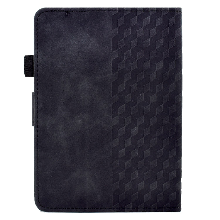 For Amazon Kindle PaperWhite 4 / 3 / 2 / 1 Rhombus Embossed Leather Tablet Case(Black)