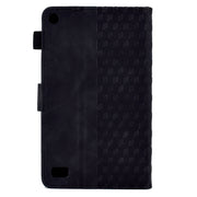 For Amazon Kindle Fire 7 2019 / 2017 / 2015 Rhombus Embossed Leather Tablet Case(Black)