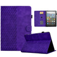For Amazon Kindle Fire HD8 2020 Rhombus Embossed Leather Tablet Case(Purple) - Amazon by PMC TechLife | Online Shopping South Africa | PMC TechLife | Buy Now Pay Later Mobicred