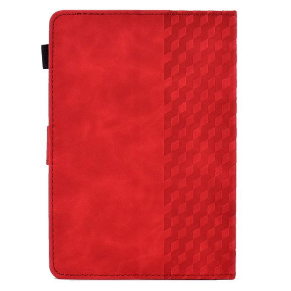 For 7.0 inch Universal Tablet Rhombus Embossed Leather Case(Red)