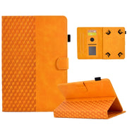 For 7.0 inch Universal Tablet Rhombus Embossed Leather Case(Khaki)
