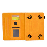 For 7.0 inch Universal Tablet Rhombus Embossed Leather Case(Khaki)