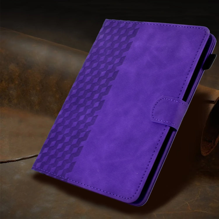 For 7.0 inch Universal Tablet Rhombus Embossed Leather Case(Purple)