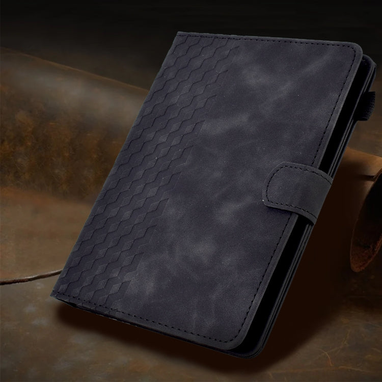 For 7.0 inch Universal Tablet Rhombus Embossed Leather Case(Black)